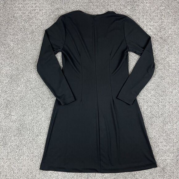 Rabbit Rabbit Designs Dress Womens Size 6 Black Long Sleeve Square Neck USA Made - Picture 2 of 8